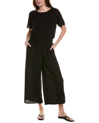 Eileen Fisher Round Neck Wide Jumpsuit