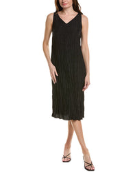 Eileen Fisher Petite Pleated Silk Flare Dress