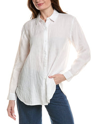 Eileen Fisher Classic Collar Linen Long Shirt