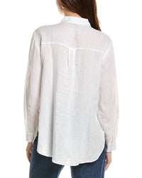 Eileen Fisher Classic Collar Linen Long Shirt