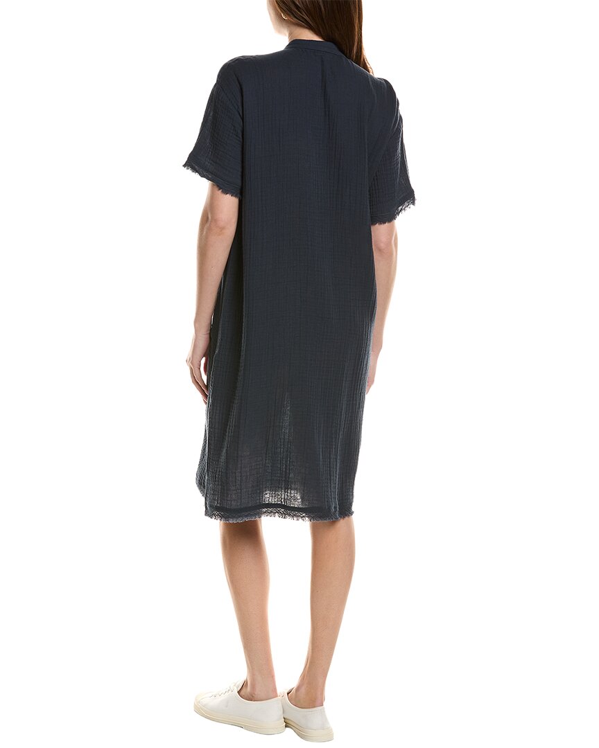 Eileen Fisher Petite Mandarin Collar Shirtdress