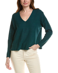 Eileen Fisher V-Neck Linen-Blend Sweater