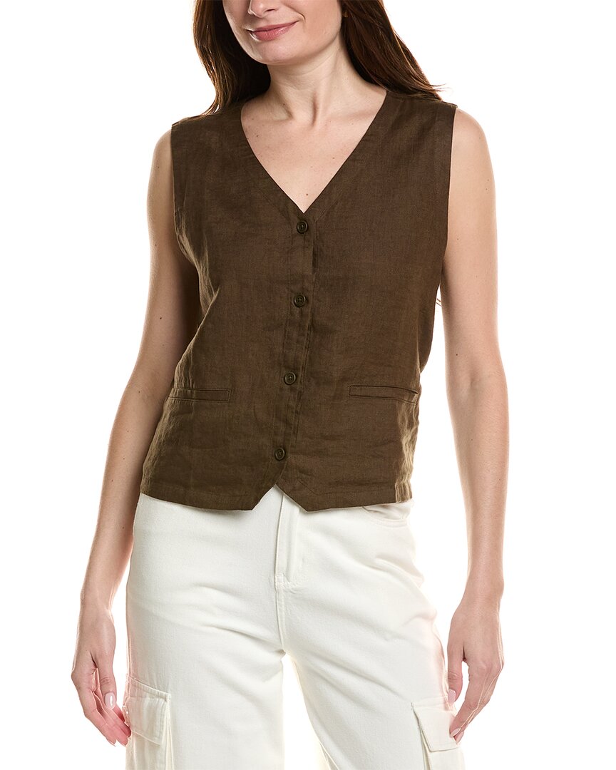 Eileen Fisher V-Neck Linen Vest