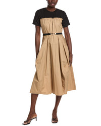 Gracia Color Contrast Midi Dress