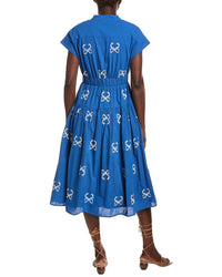 Gracia Embroidered Sleeveless Belt Dress