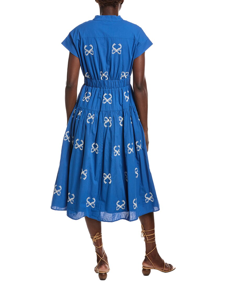 Gracia Embroidered Sleeveless Belt Dress