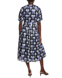 Gracia Bow 3D Print Shirtdress
