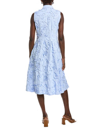 Gracia Lace Detail Sleeve Button Down A-Line Dress