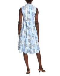Gracia Stripe Print Sleeveless Front Tie Dress