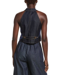 Gracia Button Down Halter Neck Vest