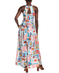 Gracia Halter Neck Nautical Print Jumpsuit