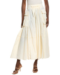 Gracia Long Parachute Cargo Skirt