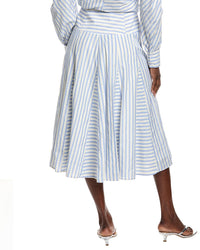 Gracia Wide Round Striped Skirt