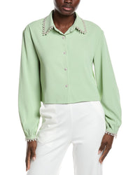 Gracia Pearl Beaded Crop Top