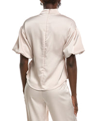 Gracia Side Tie Satin Top
