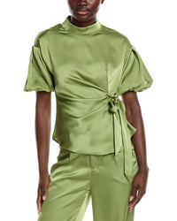 Gracia Side Tie Satin Top
