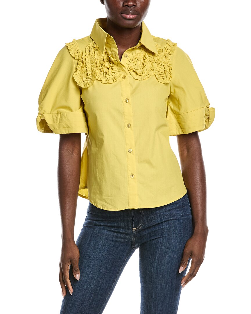 Gracia Ruffled Work Shirt
