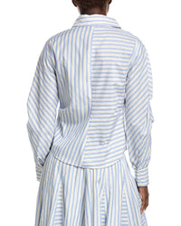 Gracia Vertical & Horizontal Striped Shirt