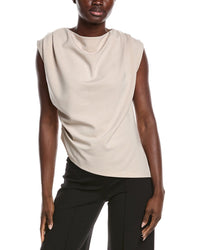 Gracia Gathered Shoulder Drape Top