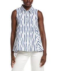 Gracia High Low Sleeveless Printed Top