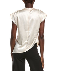 Gracia Asymmetrical Side Pleats Top