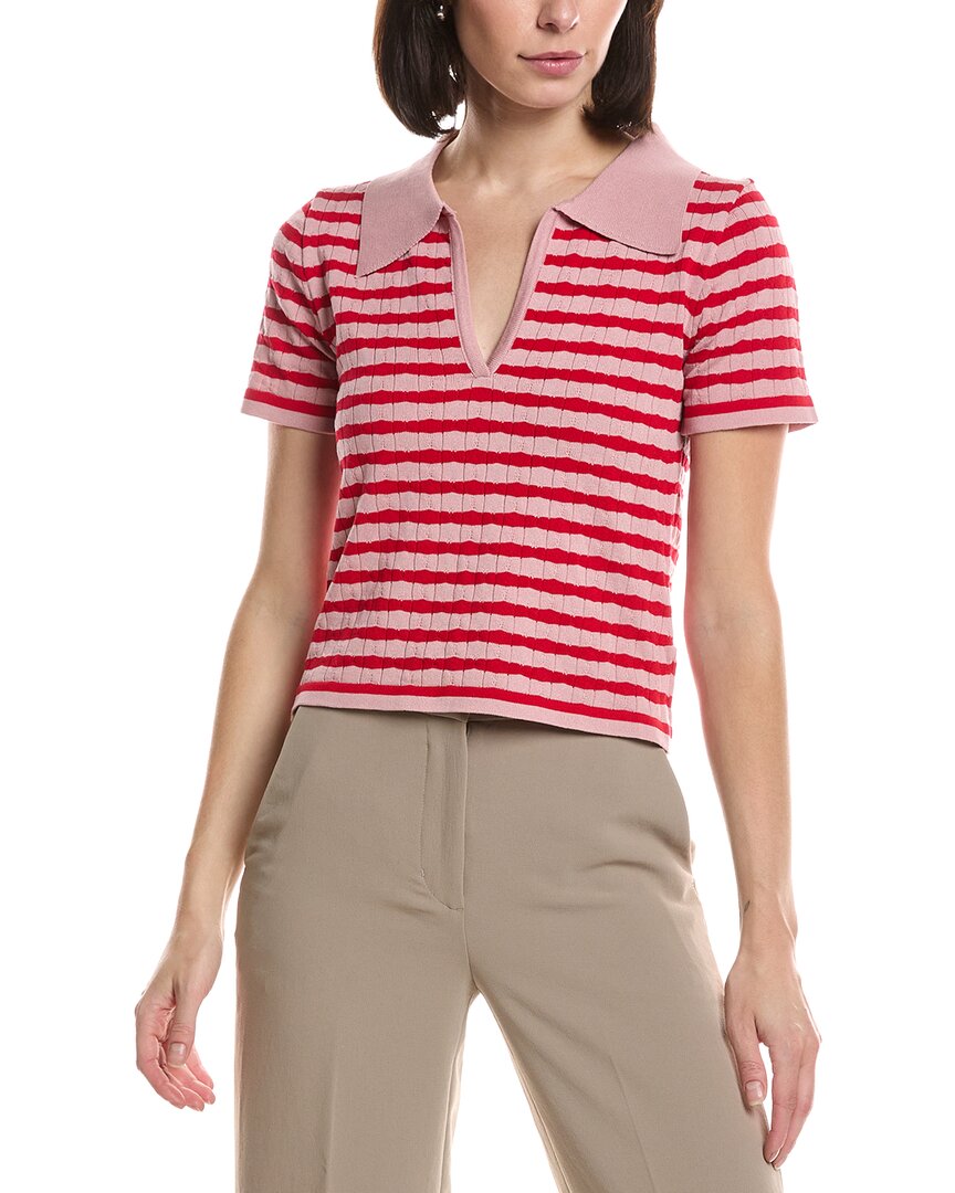 HL Affair Hl Affair Short Sleeve V-Neck Polo Top