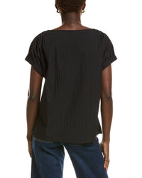 Lafayette 148 New York Gathered Cuff Sleeve Blouse