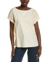 Lafayette 148 New York Gathered Cuff Sleeve Blouse