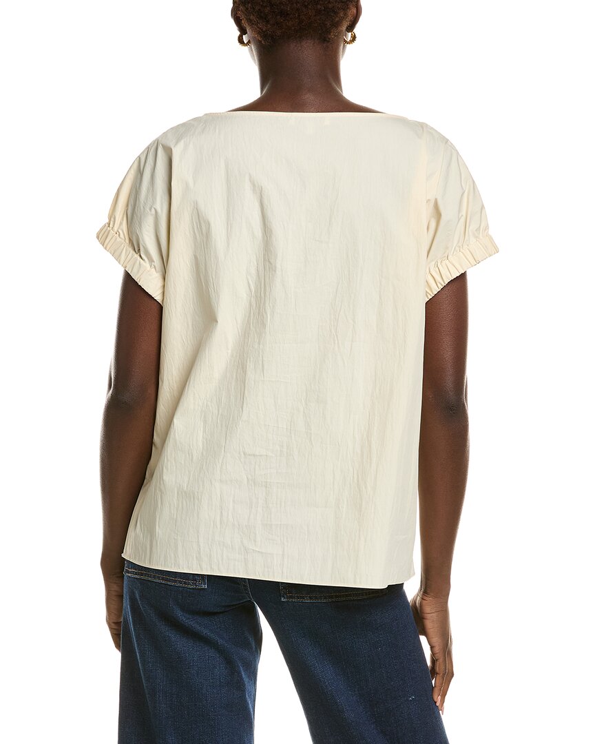 Lafayette 148 New York Gathered Cuff Sleeve Blouse