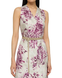 Lafayette 148 New York V-Neck Midi Dress