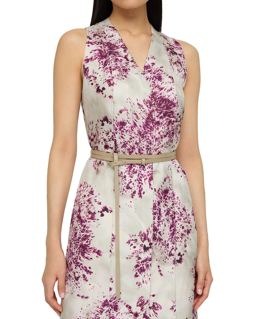 Lafayette 148 New York V-Neck Midi Dress