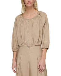 Lafayette 148 New York Zip Front Bubble Jacket