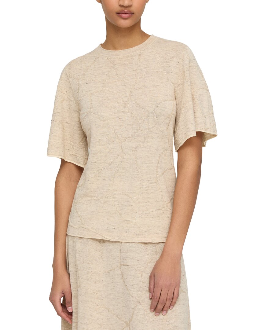 Lafayette 148 New York Jacquard Flutter Sleeve Sweater