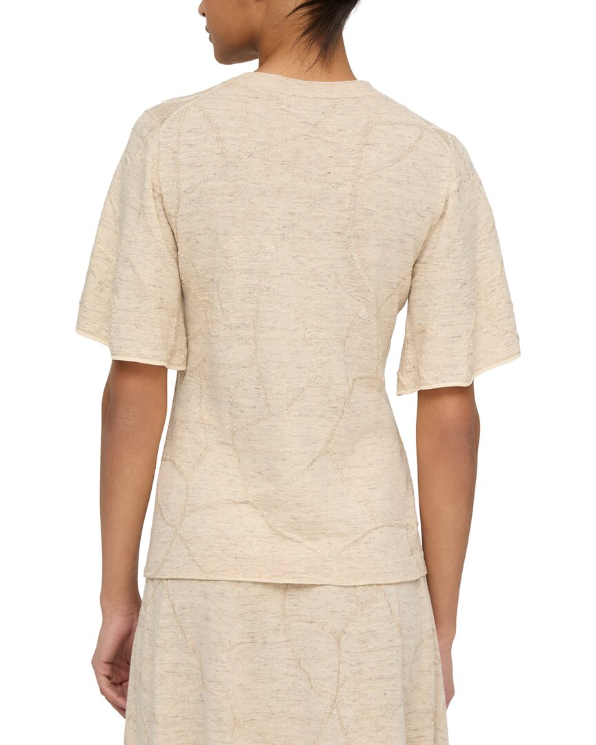 Lafayette 148 New York Jacquard Flutter Sleeve Sweater