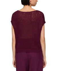 Lafayette 148 New York Open Stitch Bateau Neck Sweater
