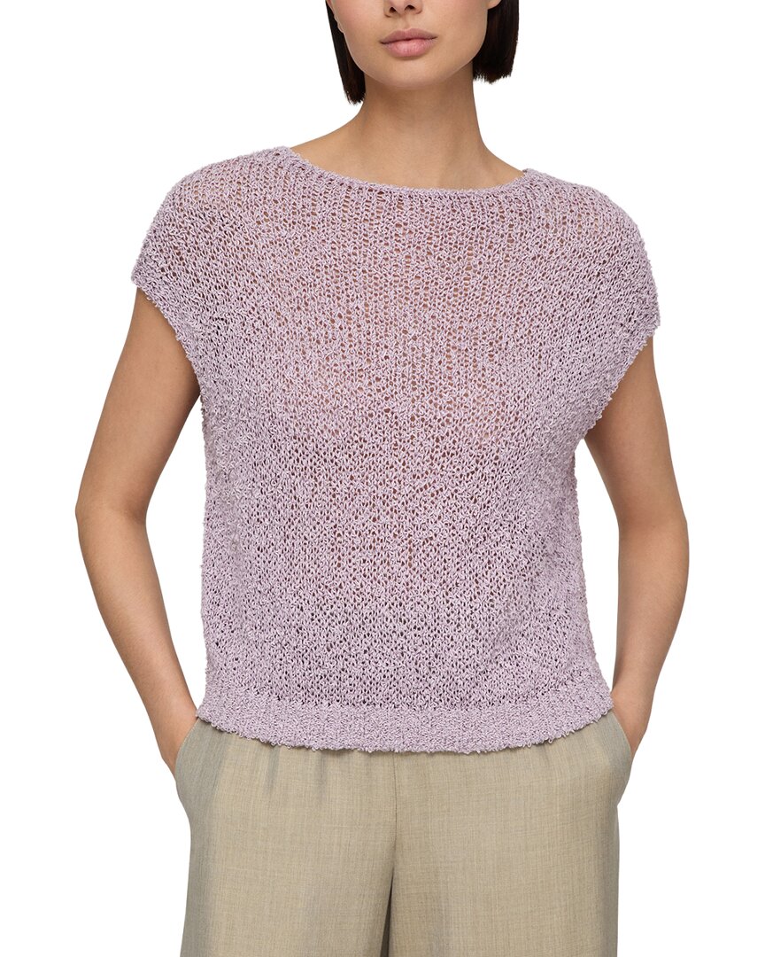 Lafayette 148 New York Open Stitch Bateau Neck Sweater