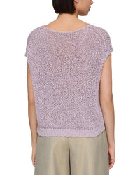 Lafayette 148 New York Open Stitch Bateau Neck Sweater