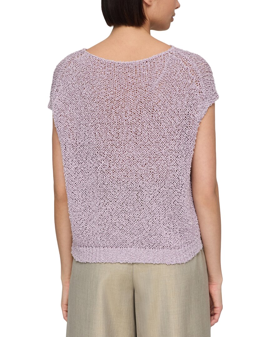 Lafayette 148 New York Open Stitch Bateau Neck Sweater