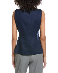 Lafayette 148 New York Cutaway Linen Vest