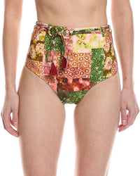 Monte And Lou Hoop Belt Retro High-Waist Bikini Bottom