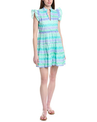 Sail To Sable Sleeveless Flutter Sleeve Dress