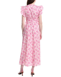 Sail To Sable Flutter Sleeve V Neck Maxi Dress