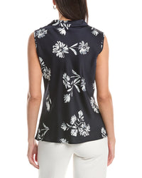 Tahari Asl Petite Hammered Satin Top