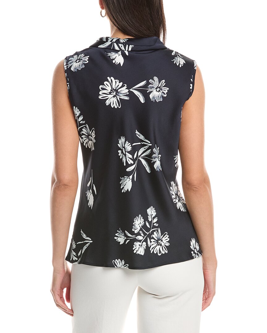 Tahari Asl Petite Hammered Satin Top