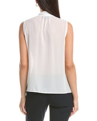 Tahari Asl Ruffle Scarf Neck Top