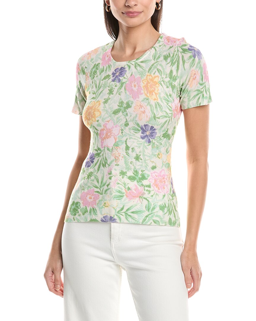 Tahari Asl Floral Sweater Top