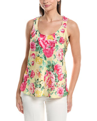 Tahari Asl Hammered Satin Tank
