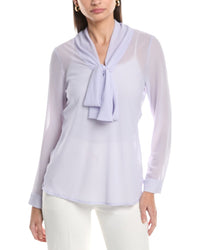 Tahari Asl Tie Neck Top