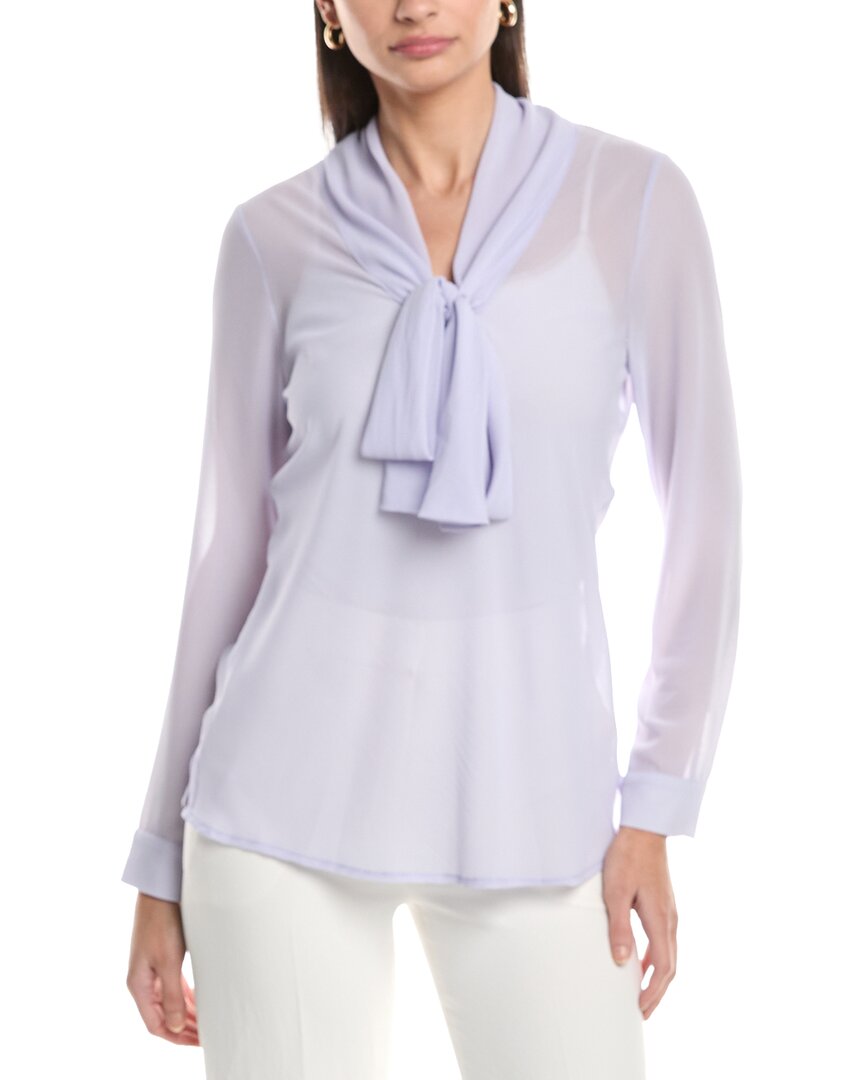 Tahari Asl Tie Neck Top