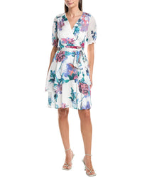 Tahari Asl Short Sleeve Mini Dress